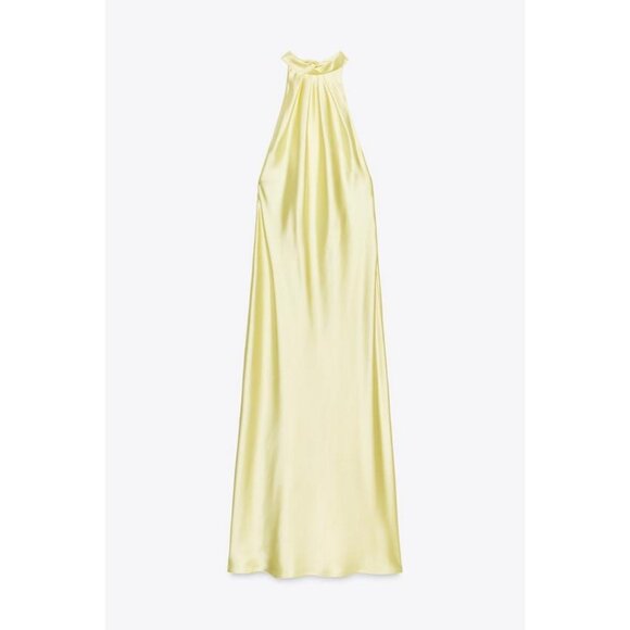 ZARA HALTER MIDI DRESS - Picture 1 of 10
